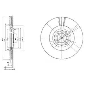 Тормозной диск DELPHI BG3528