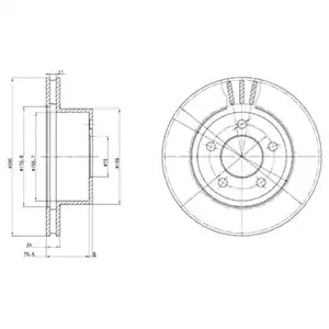 Тормозной диск DELPHI BG3533