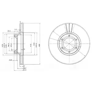 Тормозной диск DELPHI BG3553