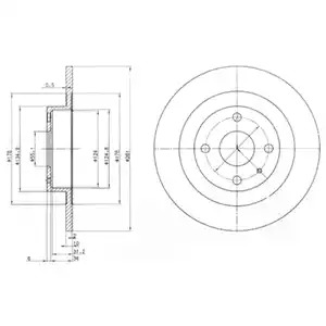 Тормозной диск DELPHI BG3556