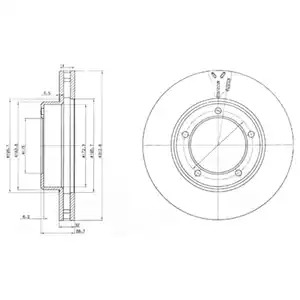 Тормозной диск DELPHI BG3558