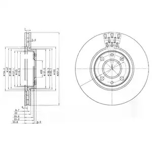 Тормозной диск DELPHI BG3574