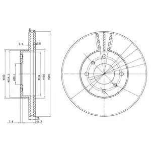 Тормозной диск DELPHI BG3596