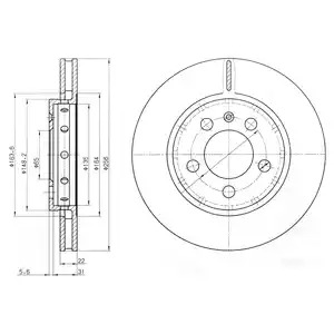 Тормозной диск DELPHI BG3611