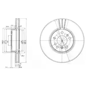 Тормозной диск DELPHI BG3628