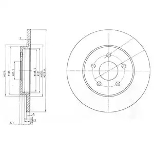 Тормозной диск DELPHI BG3663C