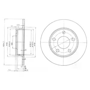 Тормозной диск DELPHI BG3671