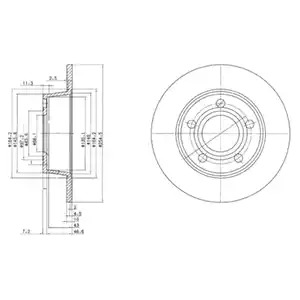 Тормозной диск DELPHI BG3672