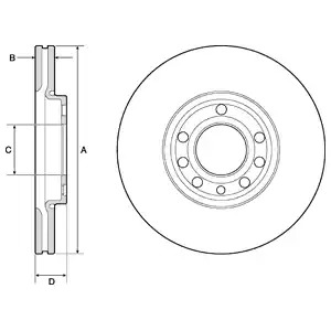 Тормозной диск DELPHI BG3713C