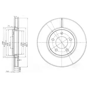 Тормозной диск DELPHI BG3716