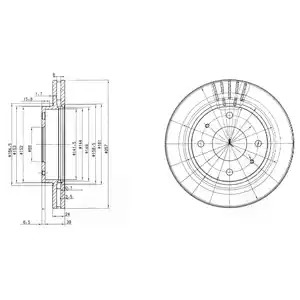 Тормозной диск DELPHI BG3750