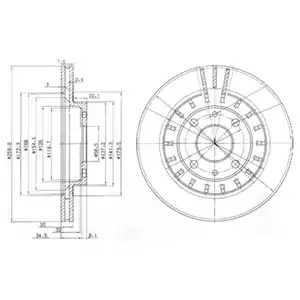 Тормозной диск DELPHI BG3806