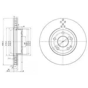 Тормозной диск DELPHI BG3838