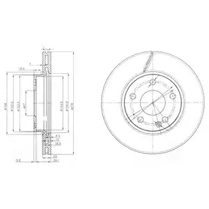 Тормозной диск DELPHI BG3845C