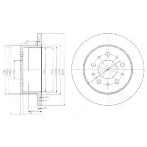 Тормозной диск DELPHI BG3853