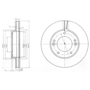 Тормозной диск DELPHI BG3858