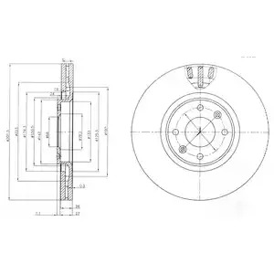 Тормозной диск DELPHI BG4002