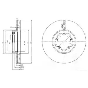 Тормозной диск DELPHI BG4006