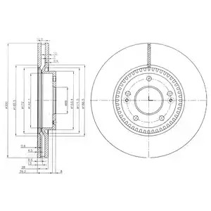 Тормозной диск DELPHI BG4011