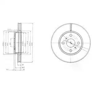 Тормозной диск DELPHI BG4053