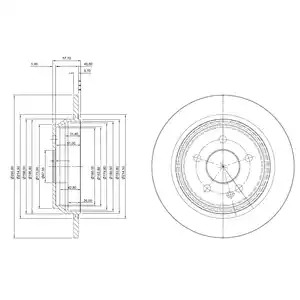 Тормозной диск DELPHI BG4063C