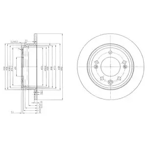 Тормозной диск DELPHI BG4082C