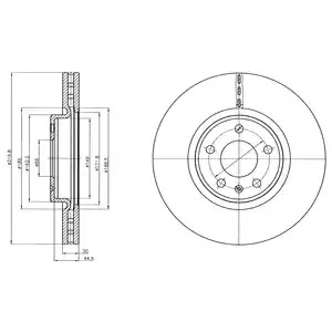 Тормозной диск DELPHI BG4346C