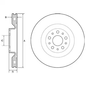 Тормозной диск DELPHI BG4556