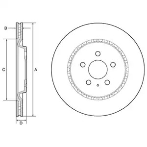 Тормозной диск DELPHI BG4643C