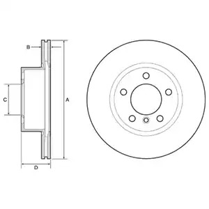 Тормозной диск DELPHI BG4645C