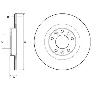 Тормозной диск DELPHI BG4662C