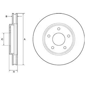 Тормозной диск DELPHI BG4678C