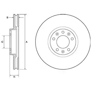 Тормозной диск DELPHI BG4696C