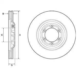 Тормозной диск DELPHI BG4697C