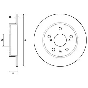 Тормозной диск DELPHI BG4709C