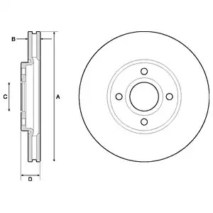 Тормозной диск DELPHI BG4715C