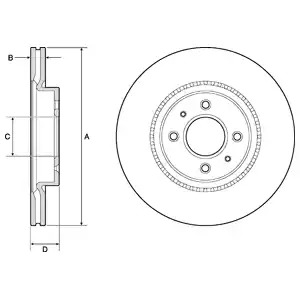 Тормозной диск DELPHI BG4743C