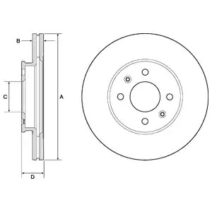 Тормозной диск DELPHI BG4744C