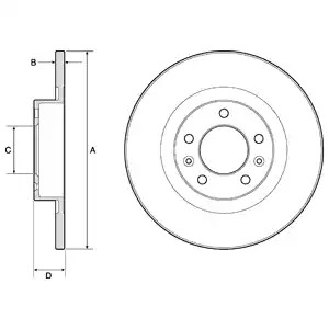 Тормозной диск DELPHI BG4748C