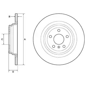 Тормозной диск DELPHI BG4754C