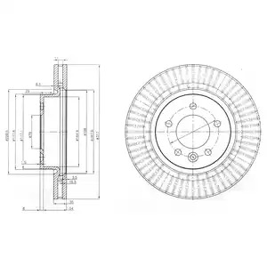 Тормозной диск DELPHI BG9006C