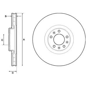 Тормозной диск DELPHI BG9151C