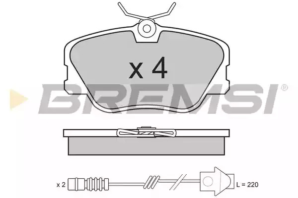 Комплект тормозных колодок BREMSI BP2286 (20940, 20941, 21028, 21029, SPA286)