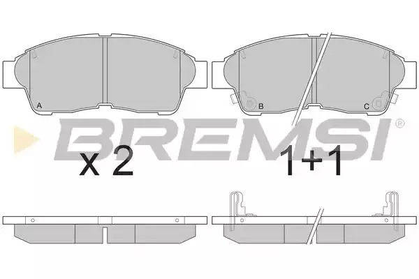 Комплект тормозных колодок BREMSI BP2526 (21601, 21602, 21603, SPA526)