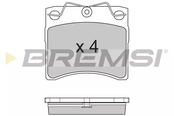 Комплект тормозных колодок BREMSI BP2554 (20195, 20651, 20652, 21634, SPA554)