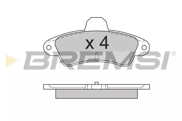 Комплект тормозных колодок BREMSI BP2562 (21587, 21588, SPA562)