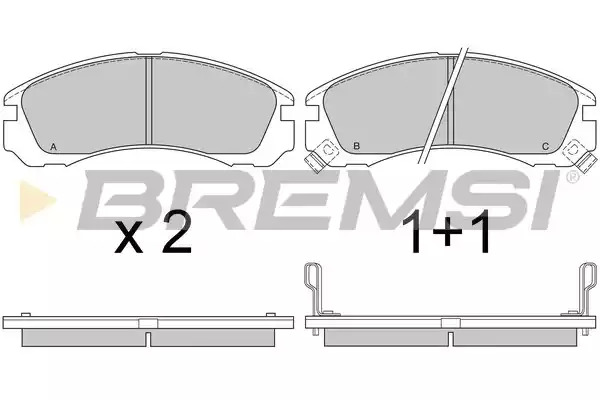 Комплект тормозных колодок BREMSI BP2573 (21363, 21370, 21768, 21769, SPA573)