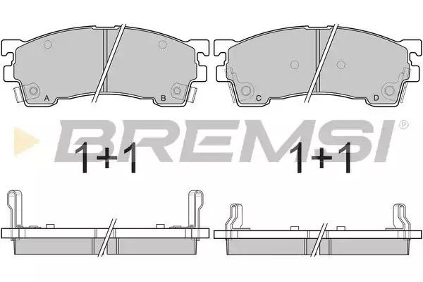 Комплект тормозных колодок BREMSI BP2622 (21754, 21755, 21756, 21757, SPA622)