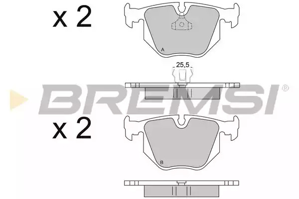 Комплект тормозных колодок BREMSI BP2652 (21282, 21283, 21487, SPA652)