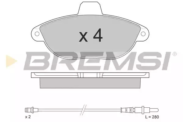 Комплект тормозных колодок BREMSI BP2678 (23003, 23040, 23041, 23042, SPA678)